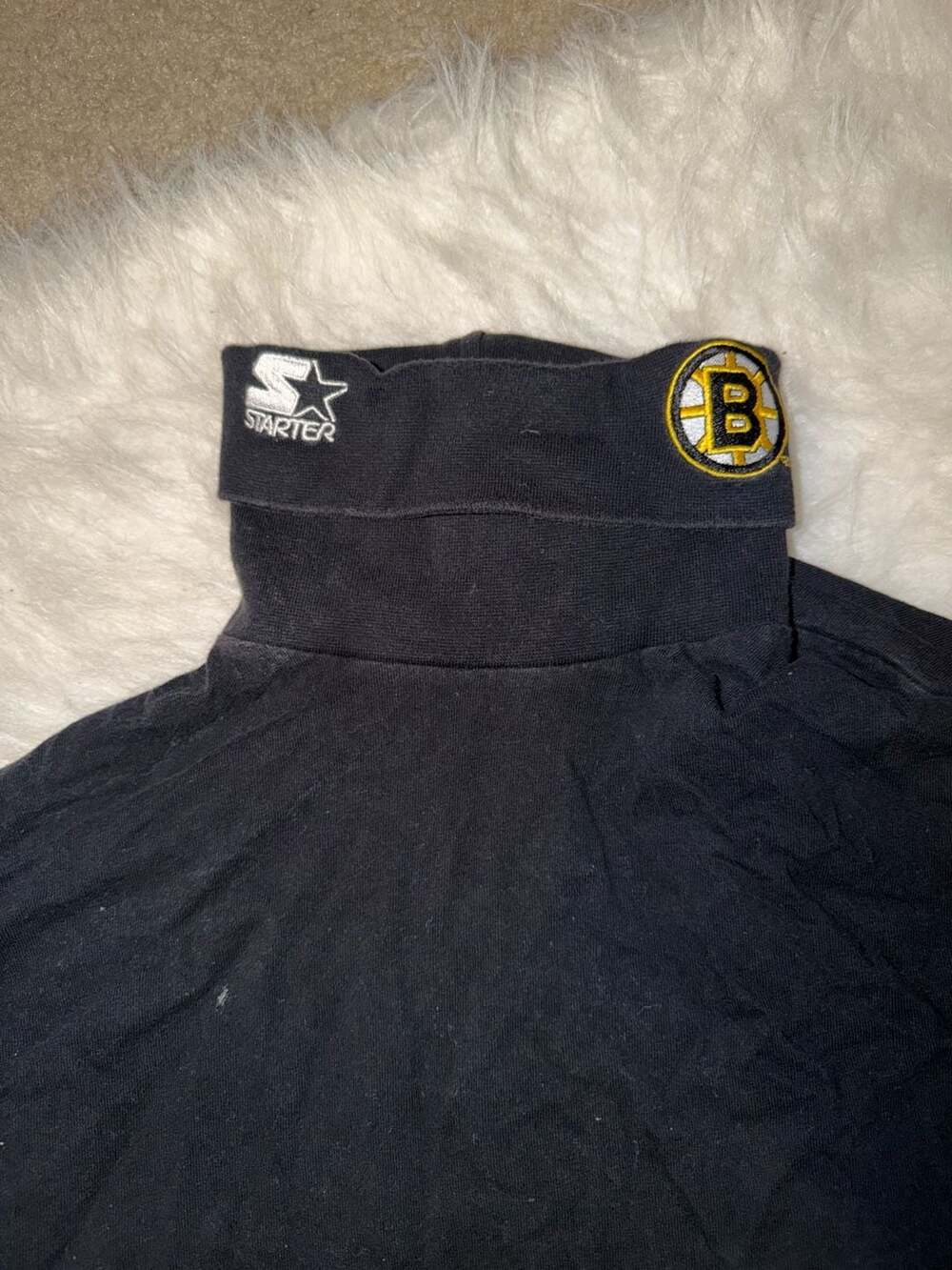 Vintage 90s Starter Boston Bruins Mock Neck Turtleneck